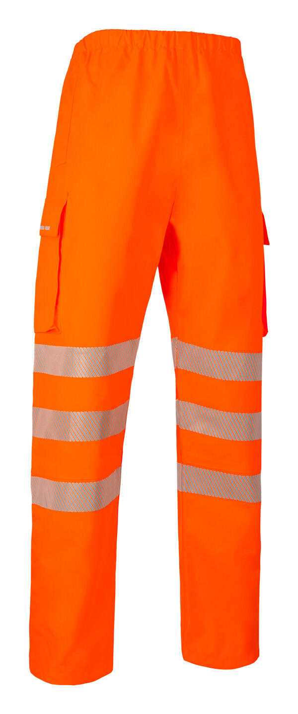 Beeswift Deltic Hi-Vis Ripstop Breathable And Waterproof Rail Overtrouser Orange