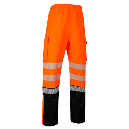 Beeswift Deltic Hi-Vis Two-Tone Ripstop Breathable And Waterproof Rail Overtrouser Orange / Black
