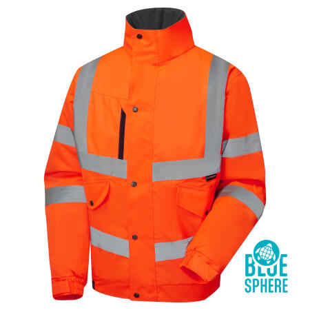 Supertouch Blue Sphere Orange Supertouch Eco Hi Vis Orange Bomber Jacket
