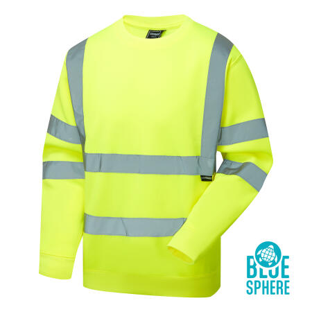 Supertouch Blue Sphere Yellow Supertouch Eco Hi Vis Yellow Sweatshirt