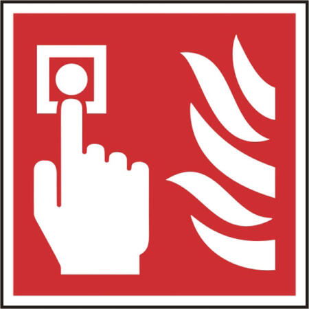 Beeswift Fire Alarm Call Point Sign Self Adhesive Red