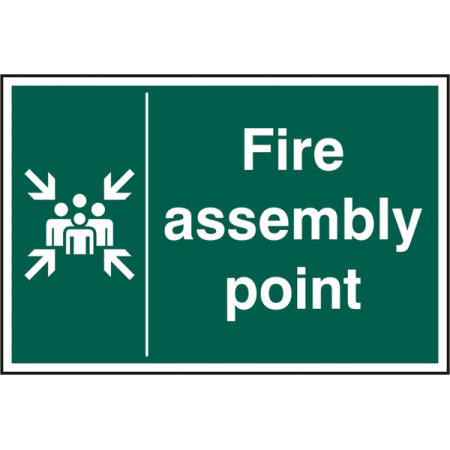 Beeswift Fire Assembly Point Rigid Pvc Sign Green