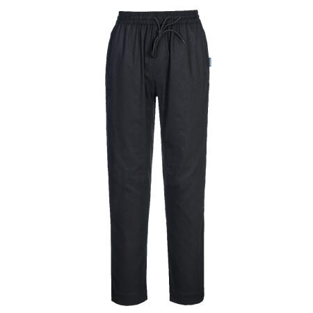 C076 Chef's Cotton Mesh Air Pro Stretch Trousers  Black