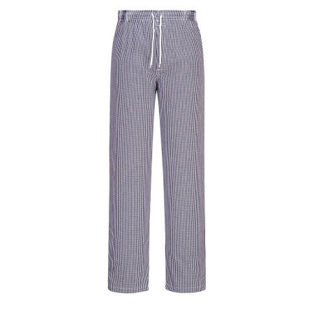 C079 Chef's Bromley Trousers  Blue Check