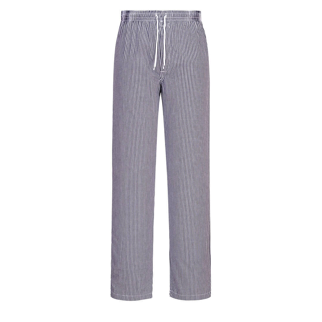 C079 Chef's Bromley Trousers Blue Check
