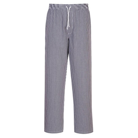 Portwest C079 Chef's Bromley Trousers  Blue Check Tall
