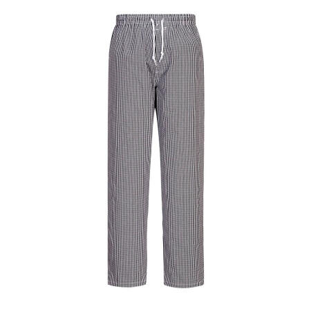 C079 Chef's Bromley Trousers Black Check
