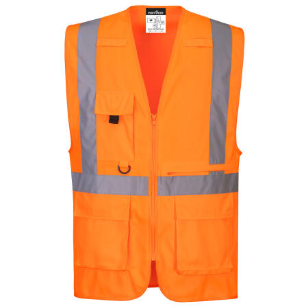 C357 Hi-Vis Tablet Pocket Executive Vest  Orange