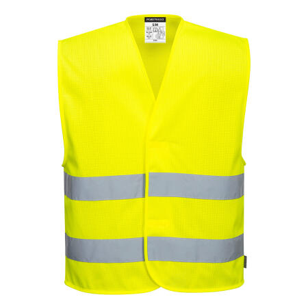 C374 Hi-Vis Mesh Two Band Vest Yellow