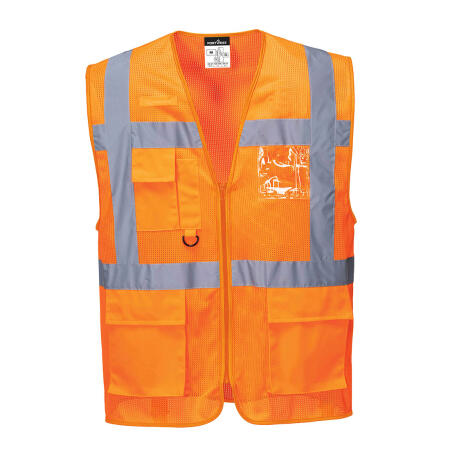 C376 Athens Hi-Vis Mesh Executive Vest  Orange