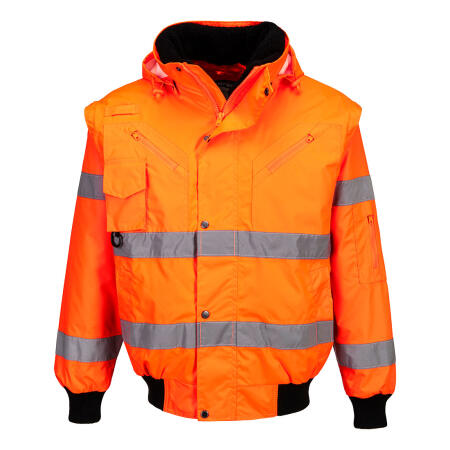 C467 Hi-Vis 3-in-1 Bomber Jacket  Orange