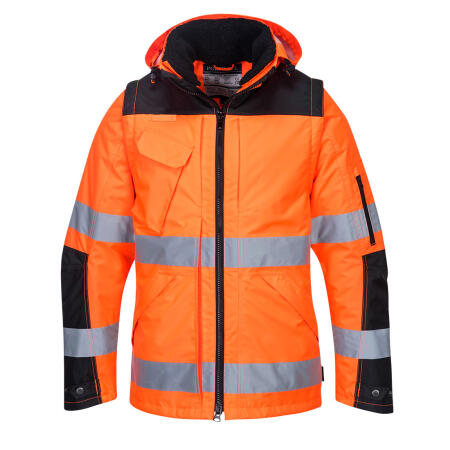 C469 Hi-Vis 3-in-1 Contrast Winter Pro Jacket  Orange/Black