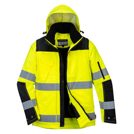 C469 Hi-Vis 3-in-1 Contrast Winter Pro Jacket  Yellow/Black