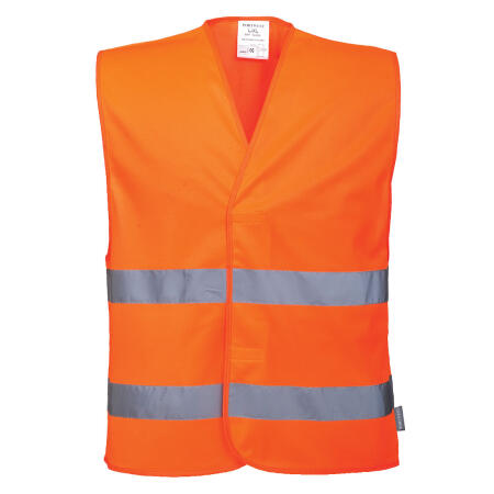 C474 Hi-Vis Two Band Vest  Orange