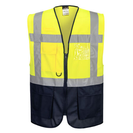 C476 Warsaw Hi-Vis Contrast Executive Vest  Yellow/Black