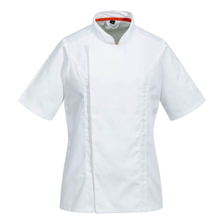 C736 Chef's Women's Mesh Air Pro Jacket S/S White