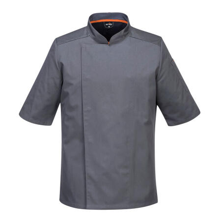C738 Chef's Mesh Air Pro Jacket S/S  Slate Grey