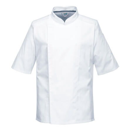 C738 Chef's Mesh Air Pro Jacket S/S  White