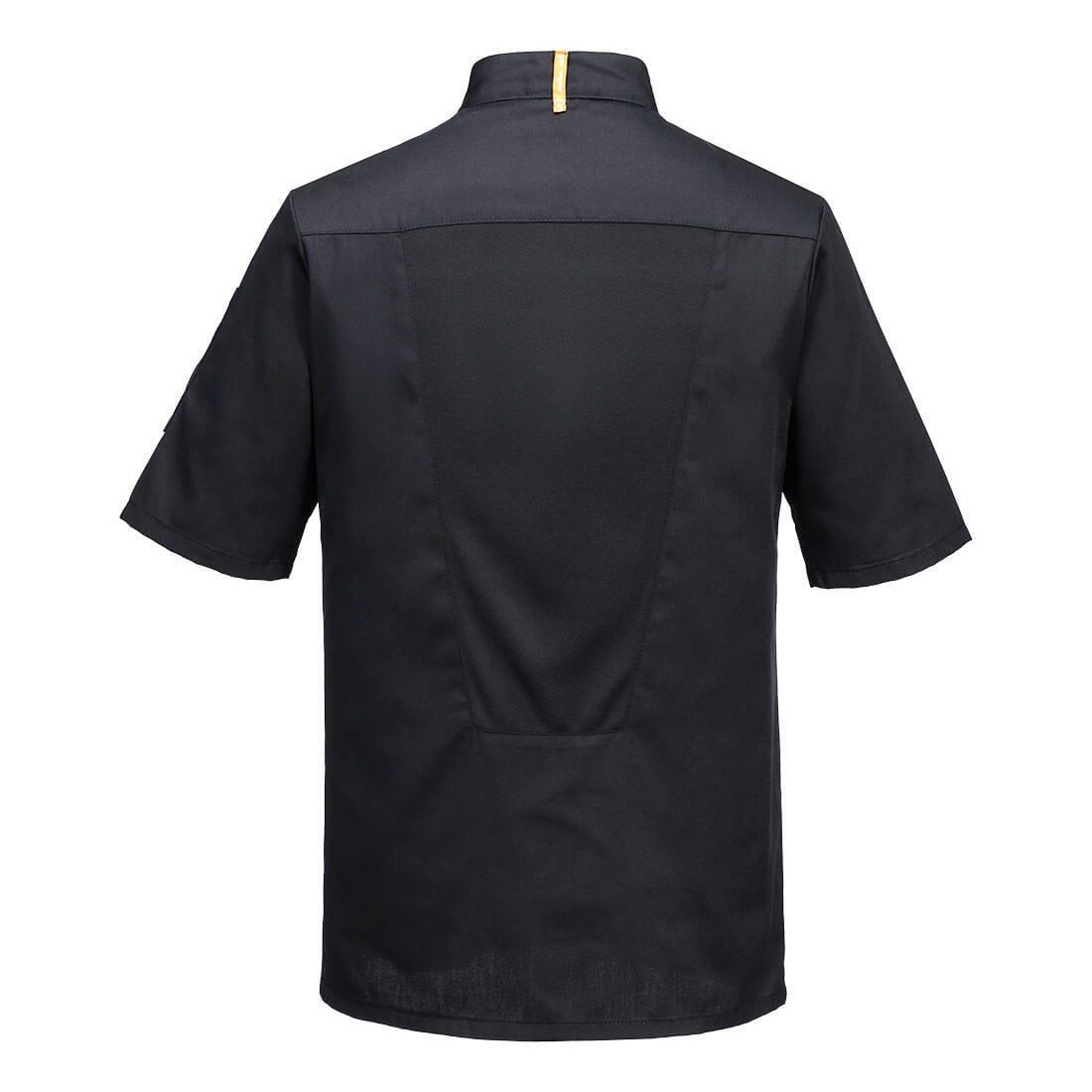 C739 Chef's Mesh Air Pro Asymmetrical Jacket S/S Black - Image 2