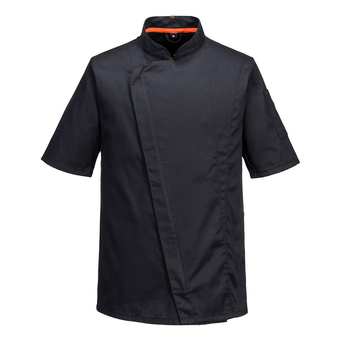 C739 Chef's Mesh Air Pro Asymmetrical Jacket S/S Black