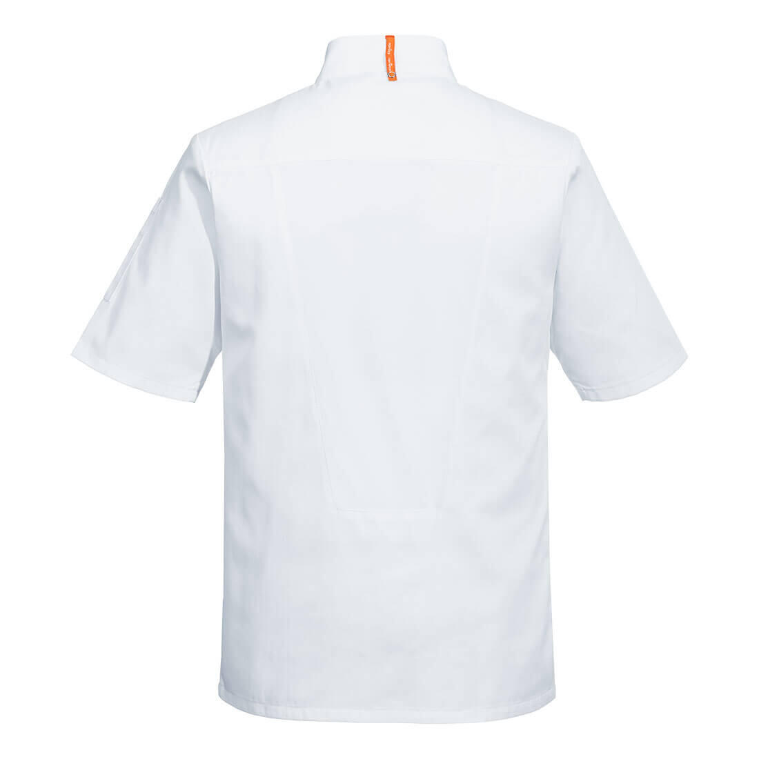 C739 Chef's Mesh Air Pro Asymmetrical Jacket S/S White - Image 2