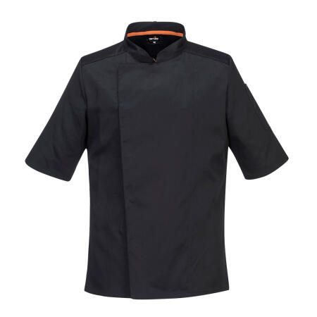 C746 Chef's Mesh Air Pro Stretch Jacket S/S  Black