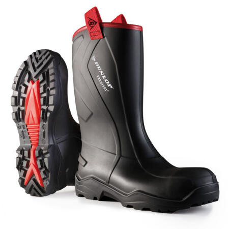 Dunlop Purofort +Rugged Full Safety Rigger Boots Black