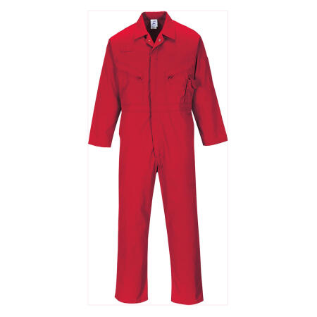 C813 Liverpool Zip Coverall Red