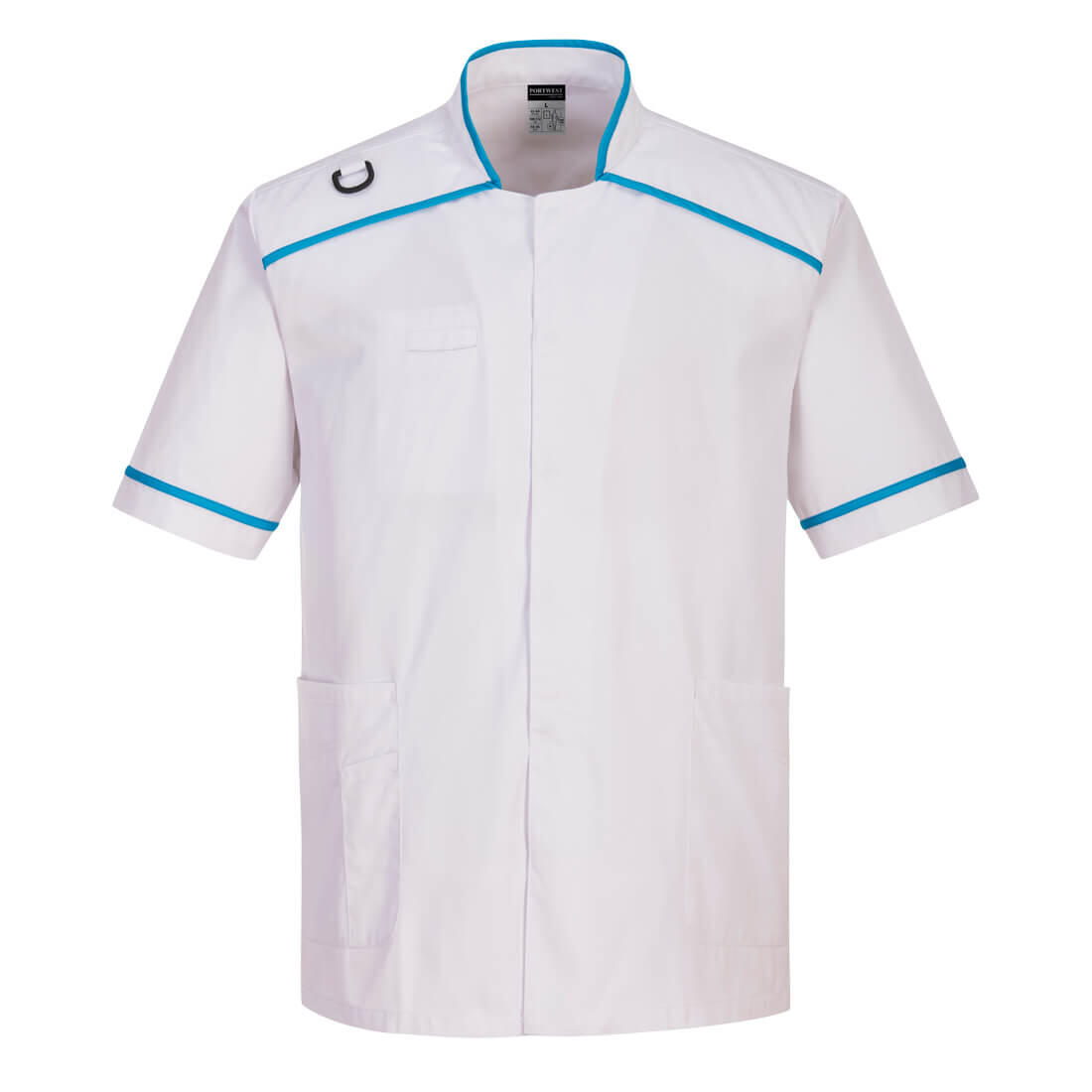 Portwest C821 Men's Medical Tunic White/Aqua