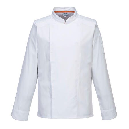 C846 Chef's Mesh Air Pro Stretch Jacket L/S  White