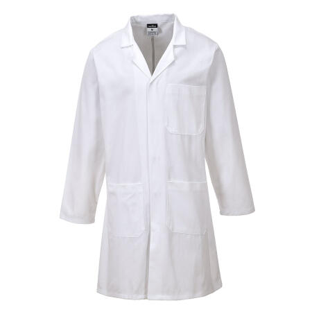 C851 Standard Cotton Coat White