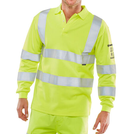Beeswift Arc Compliant Hi-Vis Polo Shirt Saturn Yellow