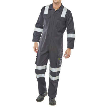 Beeswift Arc Compliant Boilersuit Navy Blue
