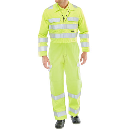 Beeswift Arc Compliant Hi-Vis Boilersuit Saturn Yellow