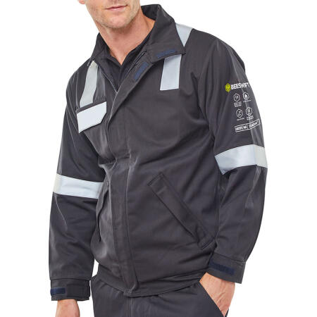Beeswift Arc Compliant Woven Jacket Navy Blue