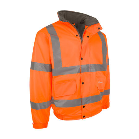 Beeswift Hi-Vis Fleece Lined Bomber Jacket Orange
