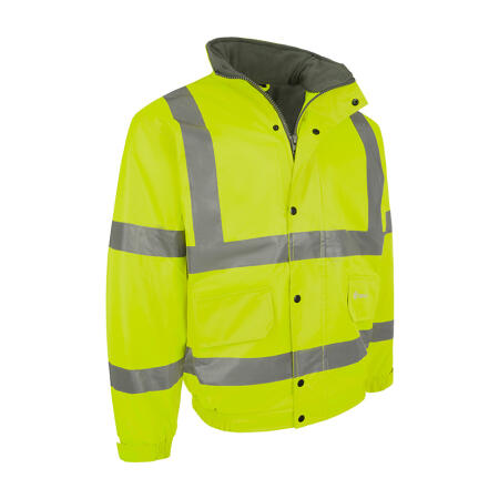 Beeswift Hi-Vis Fleece Lined Bomber Jacket Saturn Yellow