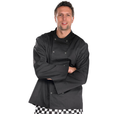 Beeswift Chefs Jacket Long Sleeve Black
