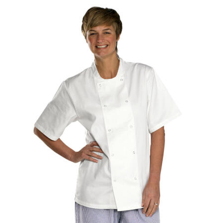 Beeswift Chefs Jacket Short Sleeve White