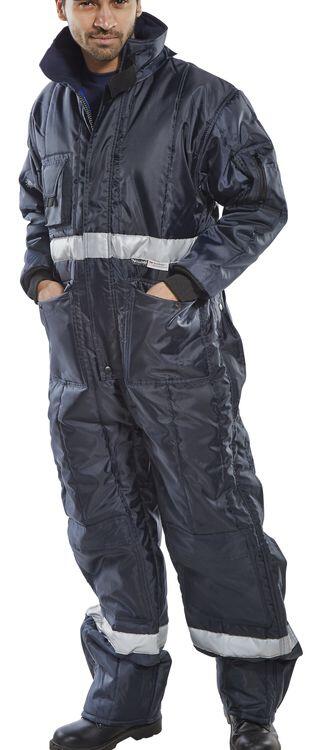 Beeswift Coldstar Freezer Coverall Navy Blue