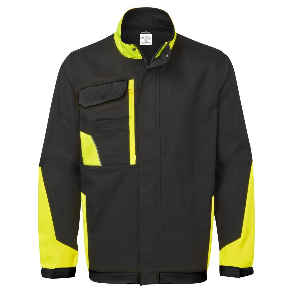 CD130 WX1 Lightweight Cotton Work Jacket Black/Yellow