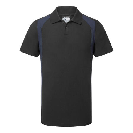CD812 WX2 Eco Polo Shirt S/S Black/Navy