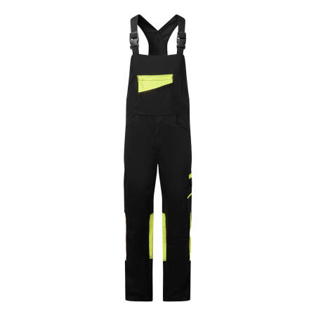 CD850 WX2 Eco Stretch Bib and Brace Black/Yellow