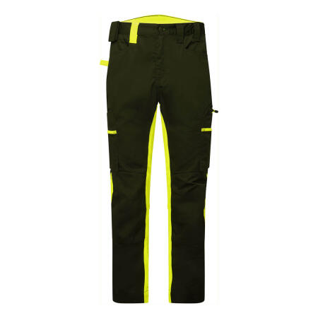 CD881 WX2 Eco Stretch Trade Trousers Black/Yellow
