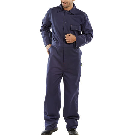 Beeswift Cotton Drill Boilersuit Navy Blue