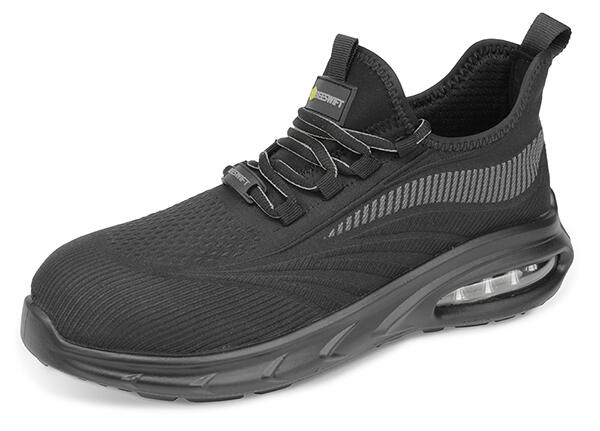 Beeswift Sutton Flyknit Composite Bubble Sole Safety Work Trainer S1Pl Black