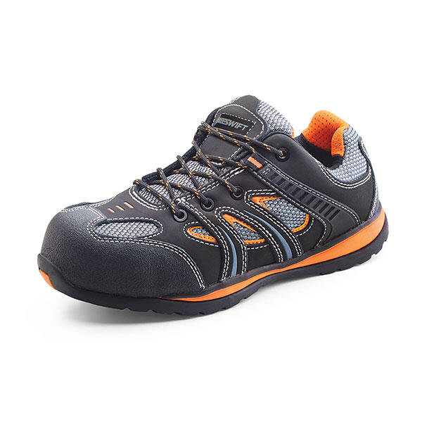 Beeswift Action Trainer Shoe Non Metallic Black/Orange