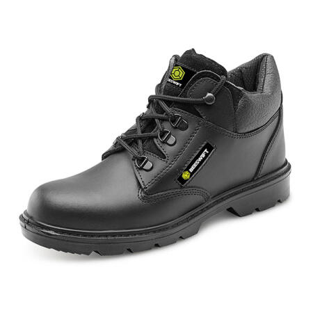 Beeswift Leather Mid Cut Midsole Boot Black