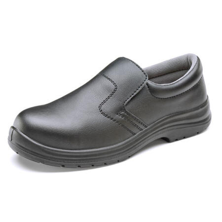 Beeswift Micro-Fibre Slip On Shoe S2 Black