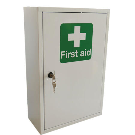 Click Medical Medium First Aid Kit In Wall Cabinet Bs8599-1:2019  White
